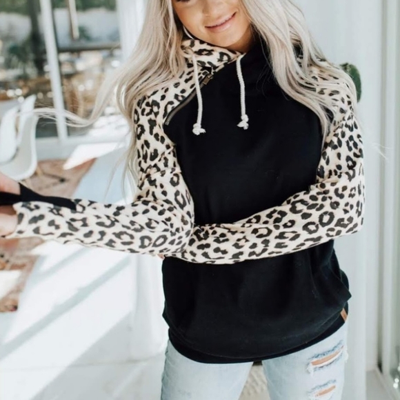 🖤💛🐆 Gorgeous Naketano Style Leopard Lightweight Hoodie - Picture 6 of 6